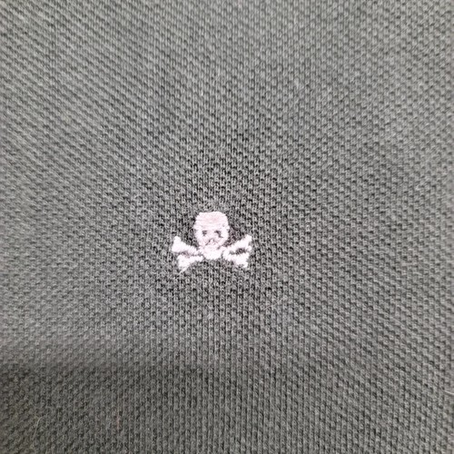 Polo by Ralph Lauren Shirt Boys Youth Medium Green Polo Skull All Over Casual - Picture 6 of 10