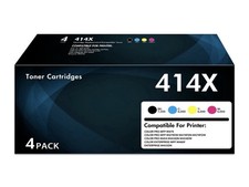 NEW HP Toner 414X / 414A Black/Color With Chips Compatible 4-Pack