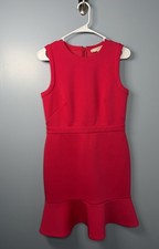 LOFT Fuchsia/Hot Pink Dress Size 6 Petite Flare Bottom - Fitted Silhouette EUC