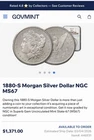 1880-S Morgan Silver Dollar MS67 San Francisco
