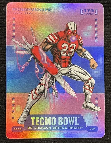 2026 Bo Jackson Battle Arena MCARMYKNIFE (Christian McCaffrey) Gum Battle Foil
