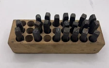 Young Bros. Stamp Works Metal Stamp Punch Set Misc Letters Set 1/4” 6.4mm #06271