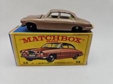 Lesney Matchbox Jaguar Mk 10 No 28 E4 Box Brown Original Wheels England
