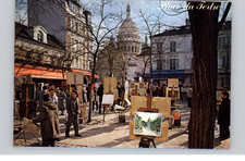 Place du Tertre Paris Montmartre Art Market Postcard