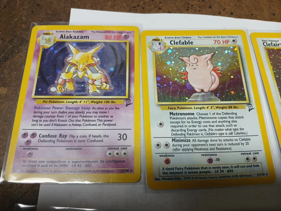 Pokemon Base Set 2 Holos Wotc Vintage Good Condition Mewtwo Swirl Ninetails - Image 3 of 4