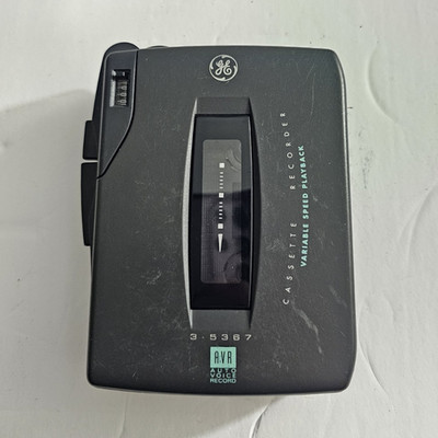 GE 3-5367 Handheld Cassette Recorder Variable Speed Playback Auto Voice Record
