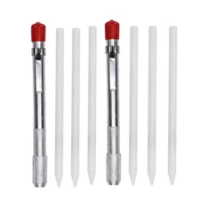 2 Soapstone Holders Round with 6 Refills Soapstone Pens for Welding Tools and...