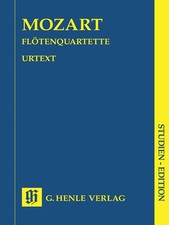 Study Score for Mozart Quartets Flute Violin Viola Cello Henle Urtext 7x10 Book