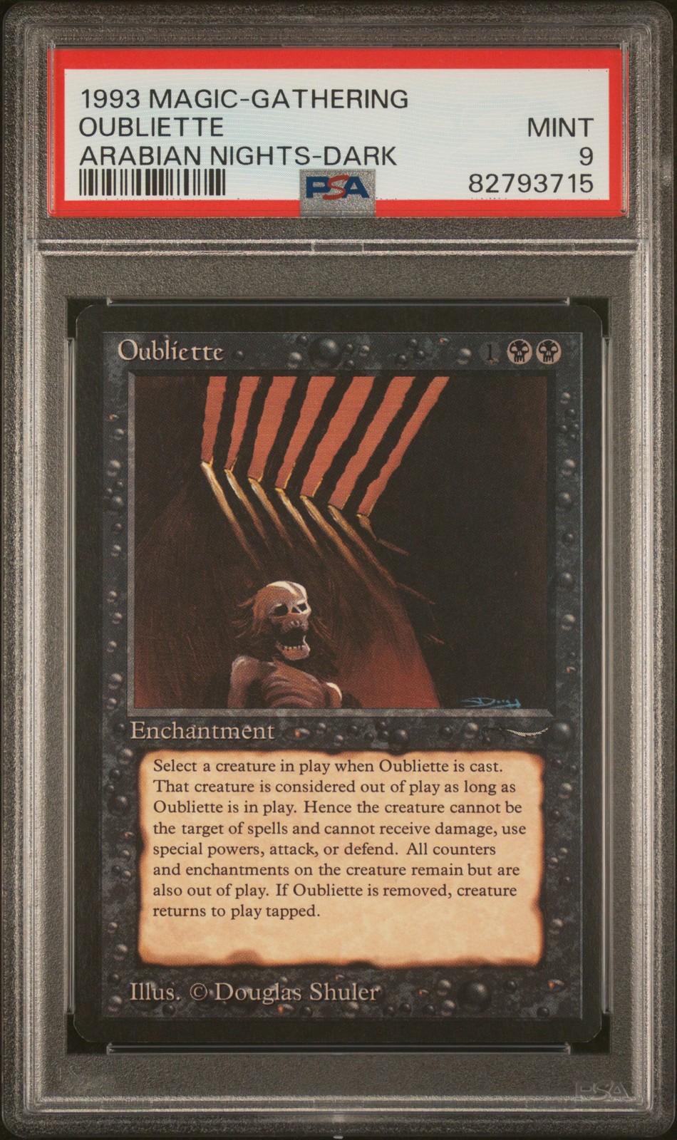 Oubliette (Dark) - Arabian Nights - MTG - Mint- PSA 9. POP 18. MTG in Store