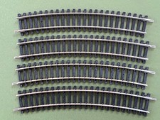 OO gauge Hornby good quality nickel silver 4 X R606 2nd radius curved rails