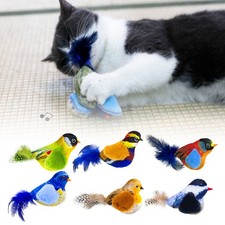Bird Teaser Kitten Cat Toy with Bird Chirping Plush Interactive Training Toys OY