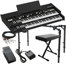 Viscount Legend SOUL 273 Digital Tonewheel Organ - Black KEY ESSENTIALS BUNDLE