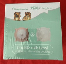 Dong Dong Pet -Doggiema Bubble Milk Bowl White For Kittens  Small Size Puppies