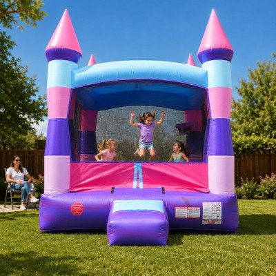 Inflatable Bounce House Commercial Kids Pink Jumping Castle with Blower