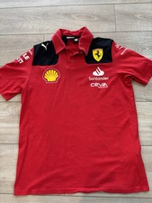 Puma Scuderia Ferrari F1 Team Polo Shirt Men Medium Red Shell Santander