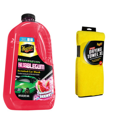 Meguiar's  Watermelon Bubblegum Wash Autoshampoo + Supreme Drying Towel XL