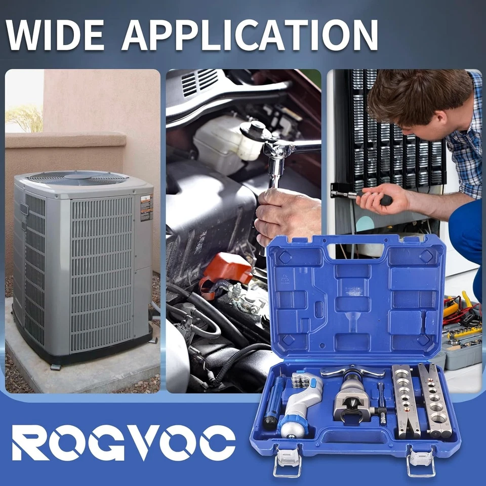 Flaring Tool Kit for 1/4" - 3/4" HVAC Copper Flare Tool with Metric and Imperial - Image 3 of 4