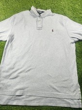Vintage Polo By Ralph Lauren Polo Shirt Mens L Blue Short Sleeve Cotton Pony