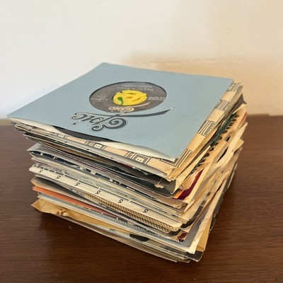 Vintage 45 Rpm Records lot Of Over 50 Miscellaneous Garage find