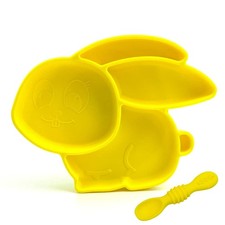 Silicone Divided Toddler Baby Plates - Portable Non Slip Suction Plates for C...