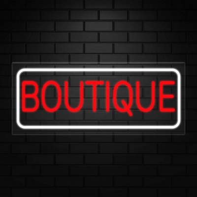Boutique Sign for Business Displays | LED Flex Neon | 32''W x 13''H x 1''D