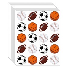 Pack of 10 Fun Sports Theme Sticker Great for Enhancing Party Decorations and