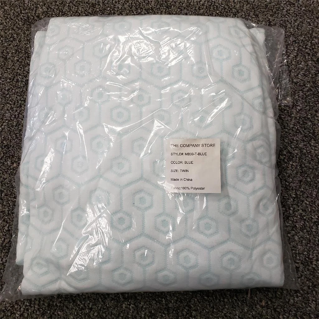 = The Company Store Ultra Cooling Twin Mattress Protector MB39-T-Blue NEW