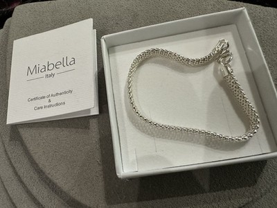 Marbella Sterling Silver Mesh Chain Bracelet 7'' NIB