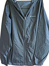 Columbia Boy's Black Windbreaker Rain Jacket Youth XL 18-20 Outdoors Sports