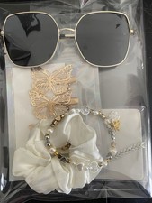 Accessories Bundle Bracelet Scrunchie Sunglasses Anklet Hair Clips Gift Set