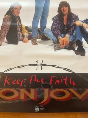 90s 当時物 非売品 BON JOVI Keep The Faith ポスター 90s 当時物 非売品 BON JOVI Keep The Faith ポスター BON JOVI