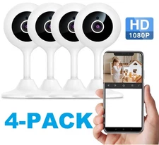 4-Pack Goowls Indoor Smart Security Camera HD WiFi/Night V/Audio/Motion/SD/Alexa