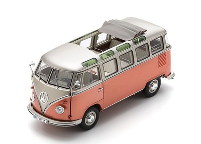 New Schuco VW T1 Samba 1:18 Model Car Orange 450060500 KidBX | eBay