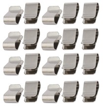 20pcs Stainless Steel Spring U Clip Equipment Fastener Silver Tone 21.4mmx12mm