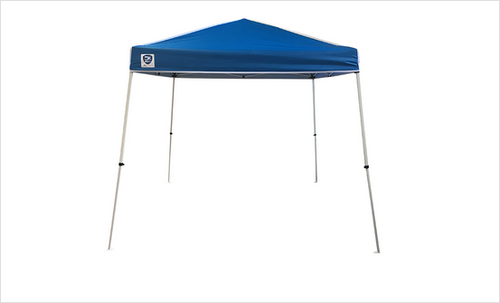 10x10 Pop Up Canopy Tent Blue Slant Leg Steel Frame UV50+ w/ Bag Wheels - Picture 2 of 3