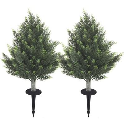 60cm Cypress Tree Stake,home decor,2 Pack,gift,Garden Doorway Decoration