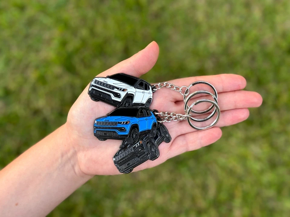 JEEP Compass Keychain – Officially Licensed – Jeep Accessories Gifts Merchandise - Image 3 of 4