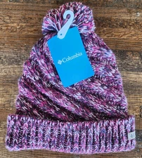 NWT Columbia Youth Girls "BUNDLE UP" Beanie One Size, Gumdrop / Marionberry