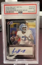 2022 Leaf Pro Set Metal Sam Howell Black Mojo Auto /5 PSA 10 RC - Low POP!