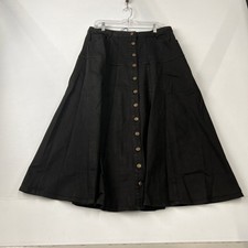 BLUE MELI Drop Waist Denim Skirt Women's Size 14 Black