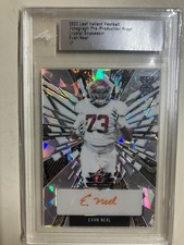 2022 Leaf Valiant Evan Neal Crystal Snakeskin Pre-Production Proof 1/1 Alabama