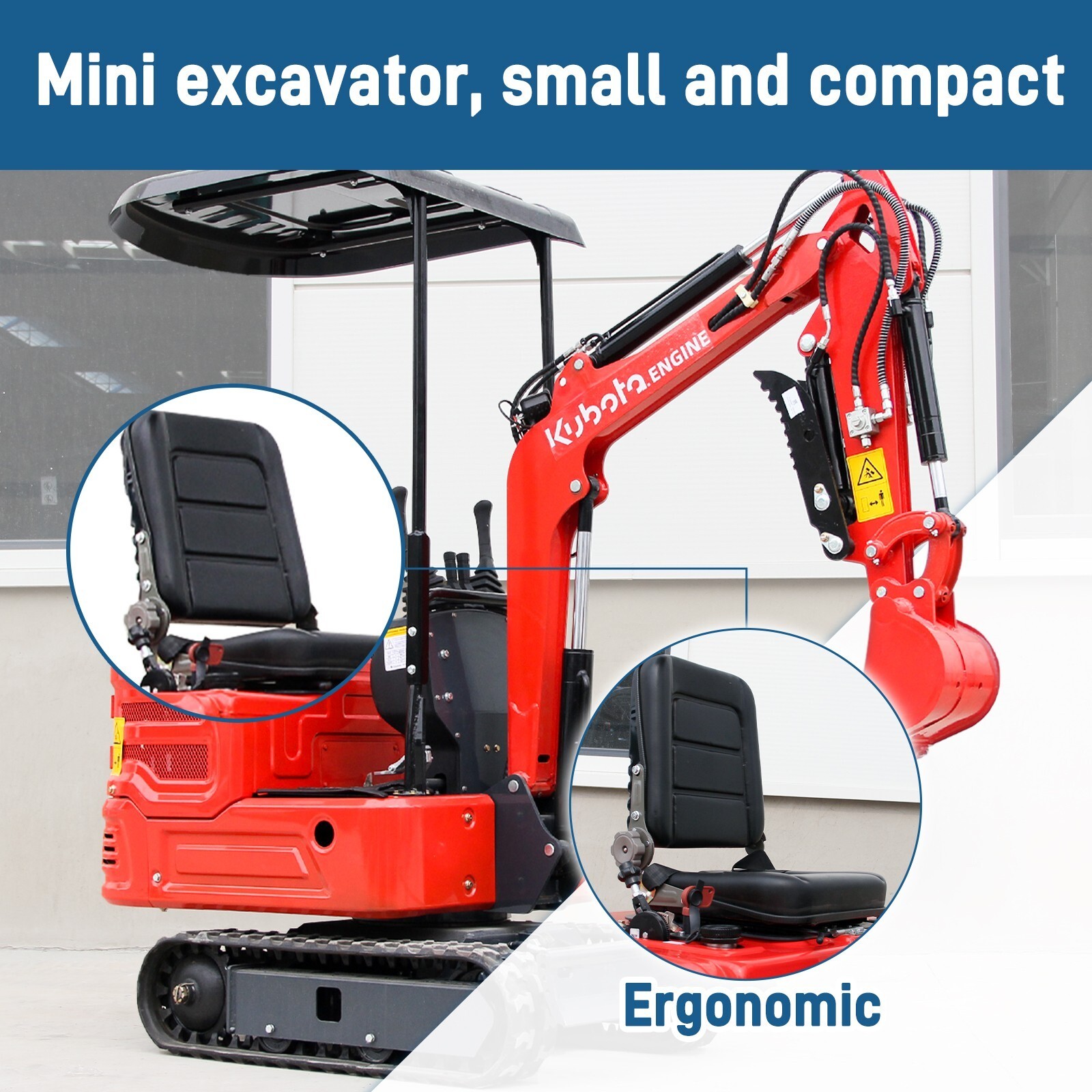 Free Shipping Mini Hydraulic Excavator 1.4 Ton Kubota Diesel Engine For Sale