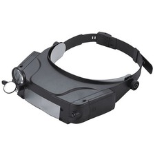 LED Jeweler Head Headband Magnifier Illuminated Visor Magnifying Glasses 3 Lens