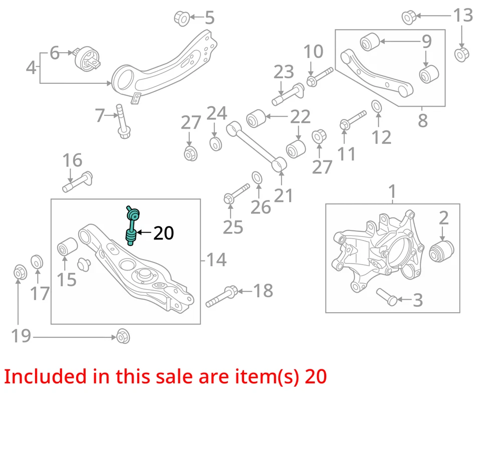 Barra estabilizadora trasera izquierda y derecha Hyundai Palisade 2020-2024 55530S8000 Foto 3 de 4