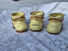 3 Novelty Vintage Egg Cups Women Who Lived In Shoe Good Condition Easter Gift