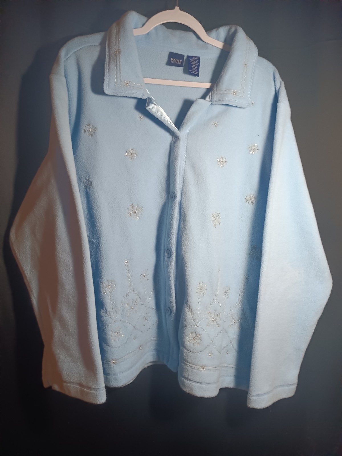 Women’s BASIC EDITIONS Jacket Size 2X Light Blue … - image 6