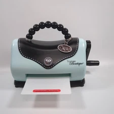 Sizzix Texture Boutique Embossing Machine Purse Style Baby Blue Machine And Shim