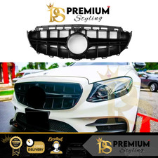 Mercedes E Klasse W213 C238 Front E63S AMG Line K&uuml;hlergrill Grill Glanz Schwarz 2016-20