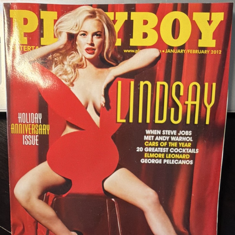 Playboy Magazine January/February 2012 Lindsay Lohan Holiday Anniversary Issue