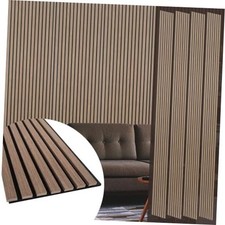 Yuzzy Wood Panels for Wall - 9 Feet Wood Slat - 4pcs - 108x11 in Dark Walnut